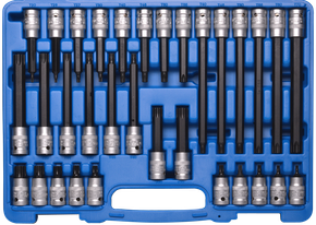 Schraubendreheinsätze, 1/2", T-Profil, T20-T70, 32-teilig