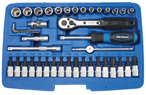 Steckschlüsselsatz, 1/4", 41-teilig