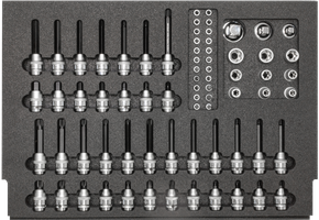 Werkstattwagensortiment, Schraubendreheinsätze 1/4" und 1/2", 72-teilig