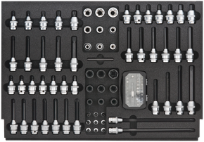 Werkstattwagensortiment, Schraubendreheinsätze 1/4" und 1/2", 102-teilig