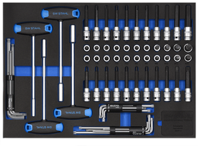 Werkstattwagensortiment, Steckschlüssel 1/2“, 72-teilig